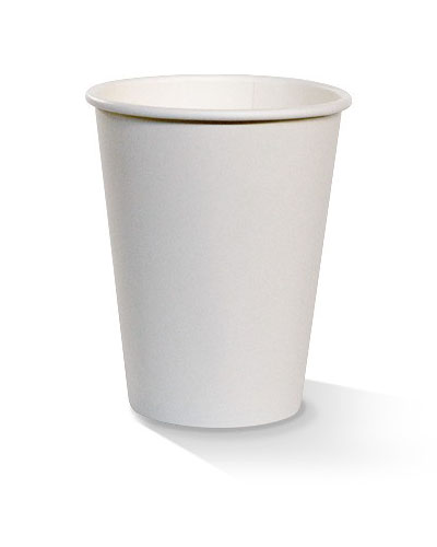 12oz single wall white cup