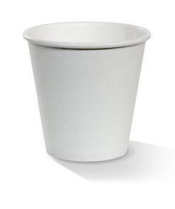 08oz single wall white cup