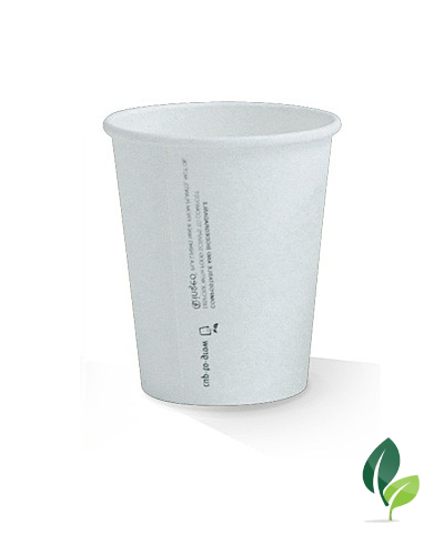 08oz single wall eco white cup 80mm