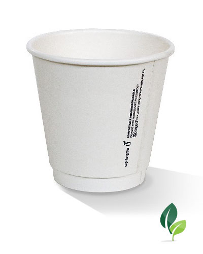 08oz double wall eco white cup